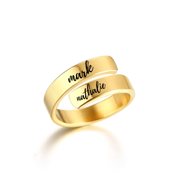 Personalized Adjustable 2 Layer Ring